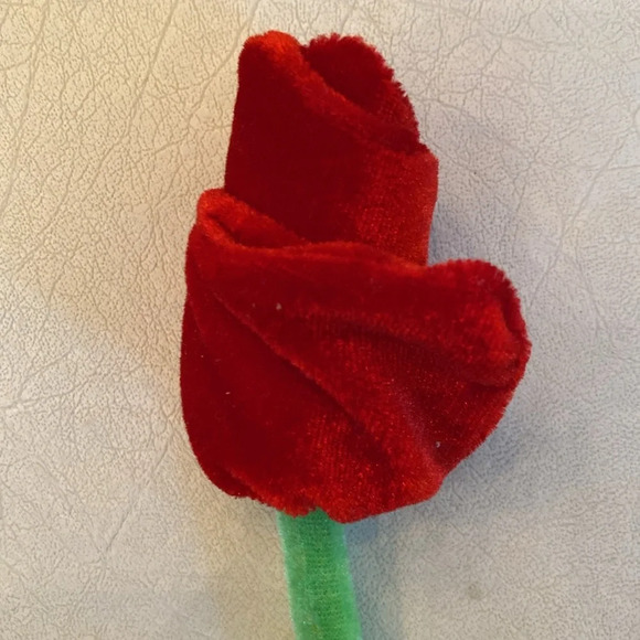 Fabric roses with bendable stem (2) - Picture 5 of 8